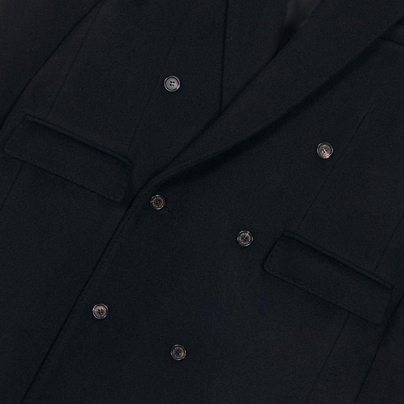 [23FW LSD COLLECTION] Cashmere Classic Double-breasted Coat_Black