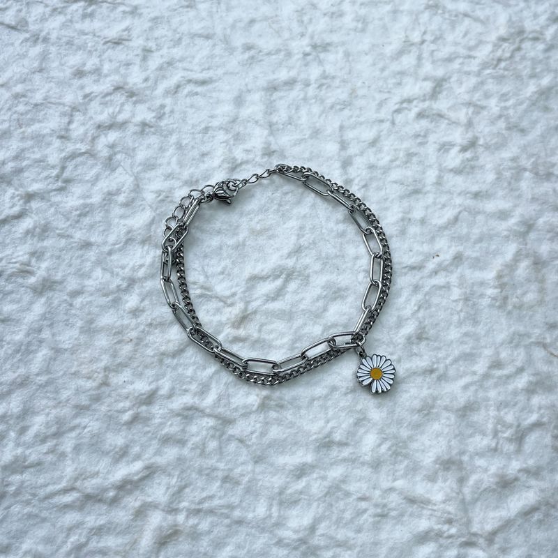 Daisy Double Chain Bracelet