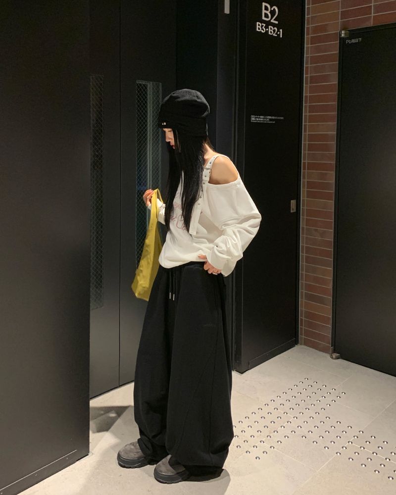 [ORIGINAL] Fib Pintuck Wide Training Two-Way Pants