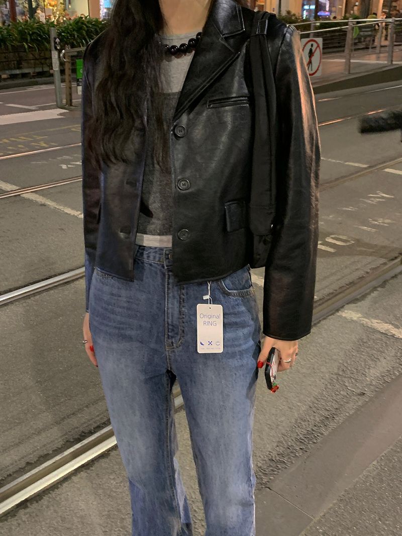 [MADE] Femme Leather Mini Jacket