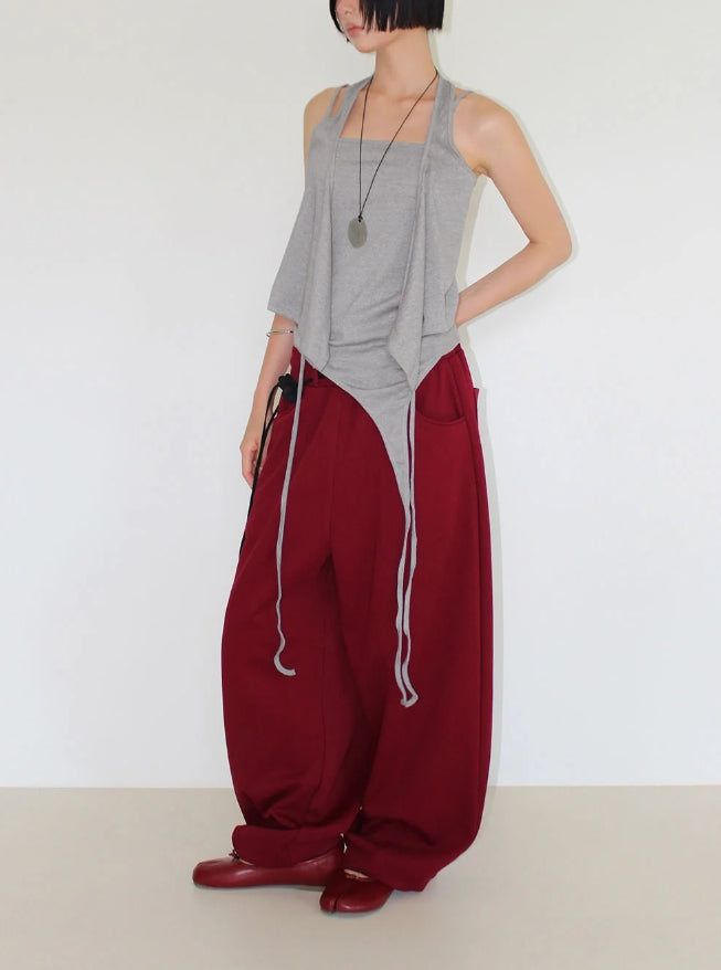 (2-way) WRAP HALTER SLEEVELESS
