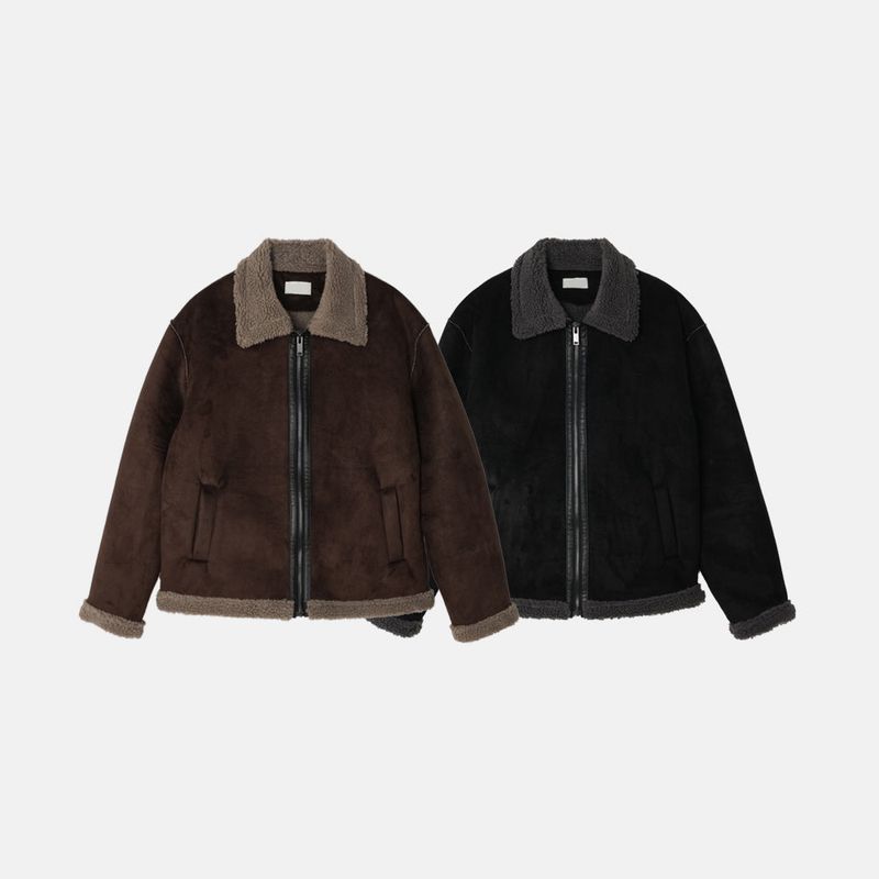 LMN Martin Suede Wool Sheepskin Jacket (2 colors)
