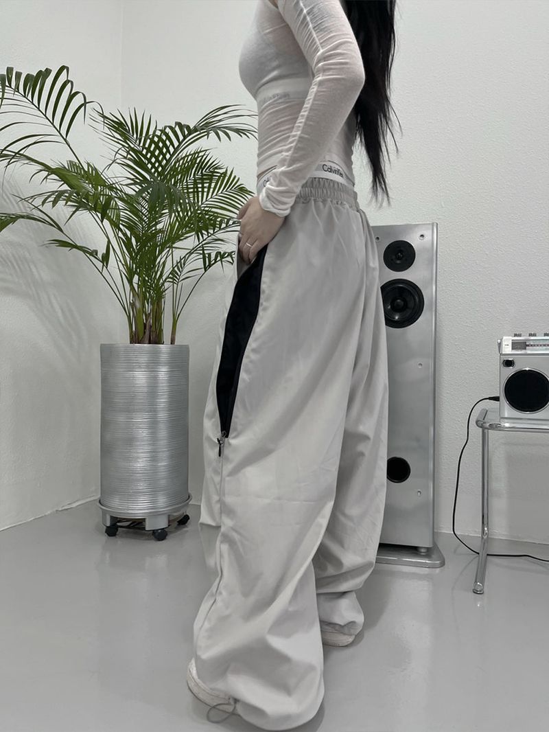 side zipper color pants (unisex)