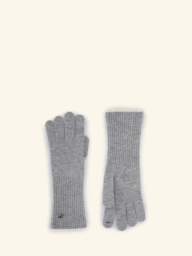 Two-tone Melange Gloves