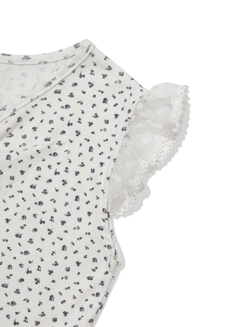 FLOWER LACE SLEEVELESS(WHITE)