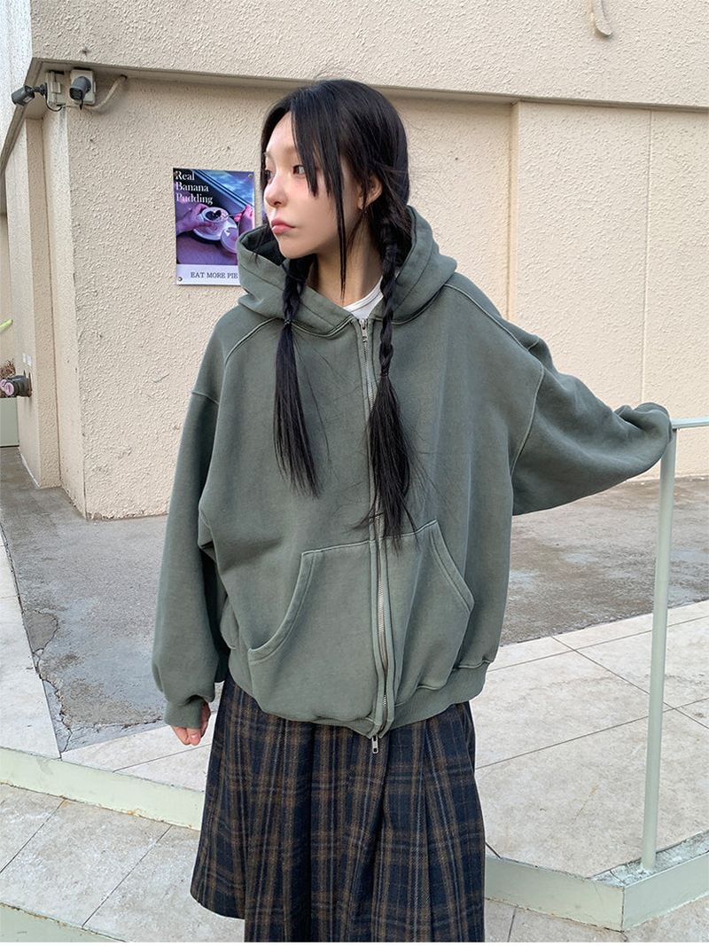 PIGMENT HOOD ZIP-UP (3C)