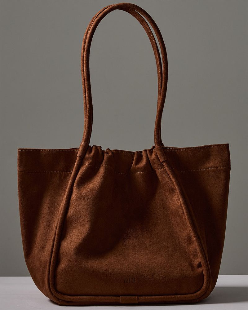 NEW - RAVIOLI TOTE (SUEDE BROWN)