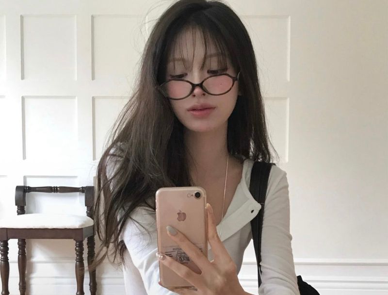 [glam] noid 3/4 sleeve button tee