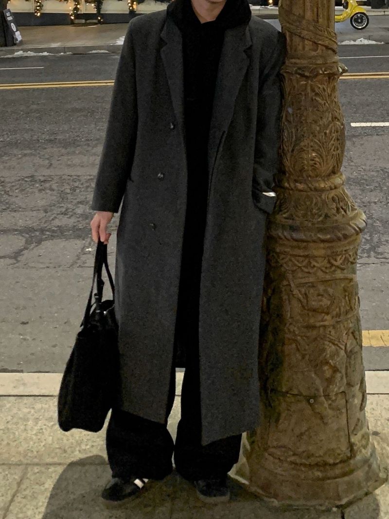  [Premium] Metin Hidden Maxi Wool Coat