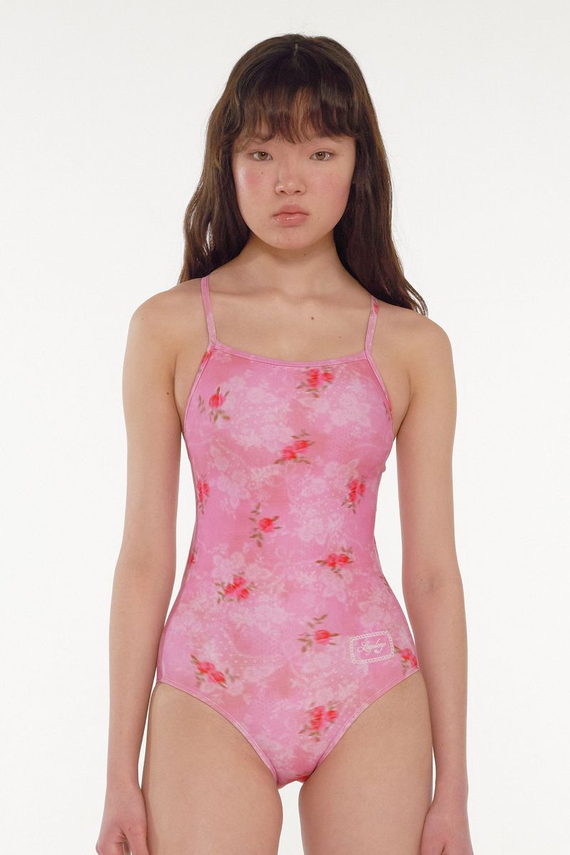 [Floral Veil_pink] One Piece Swimsuit