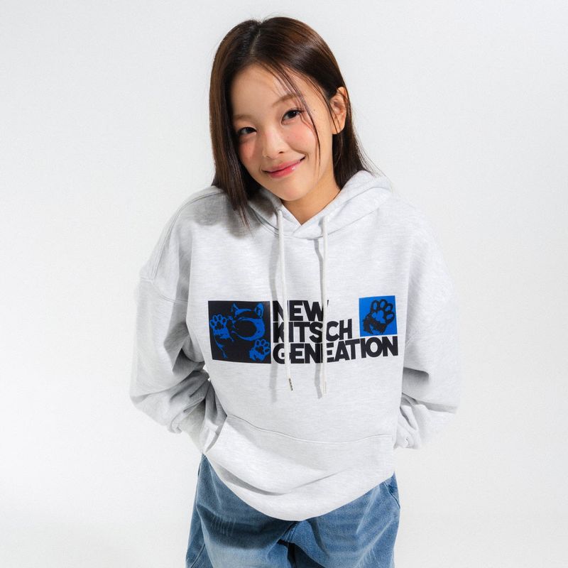 NEWKITSCH(ニューキッチジェネレーション)の「CLEAR GLASS HOOD TEE-LIGHT MELANGE(Tops)」