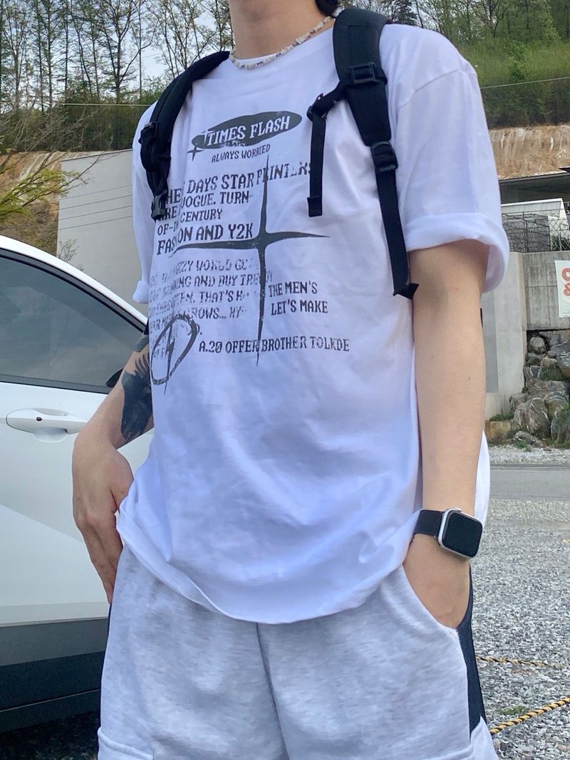 Times printing short sleeve T 2C