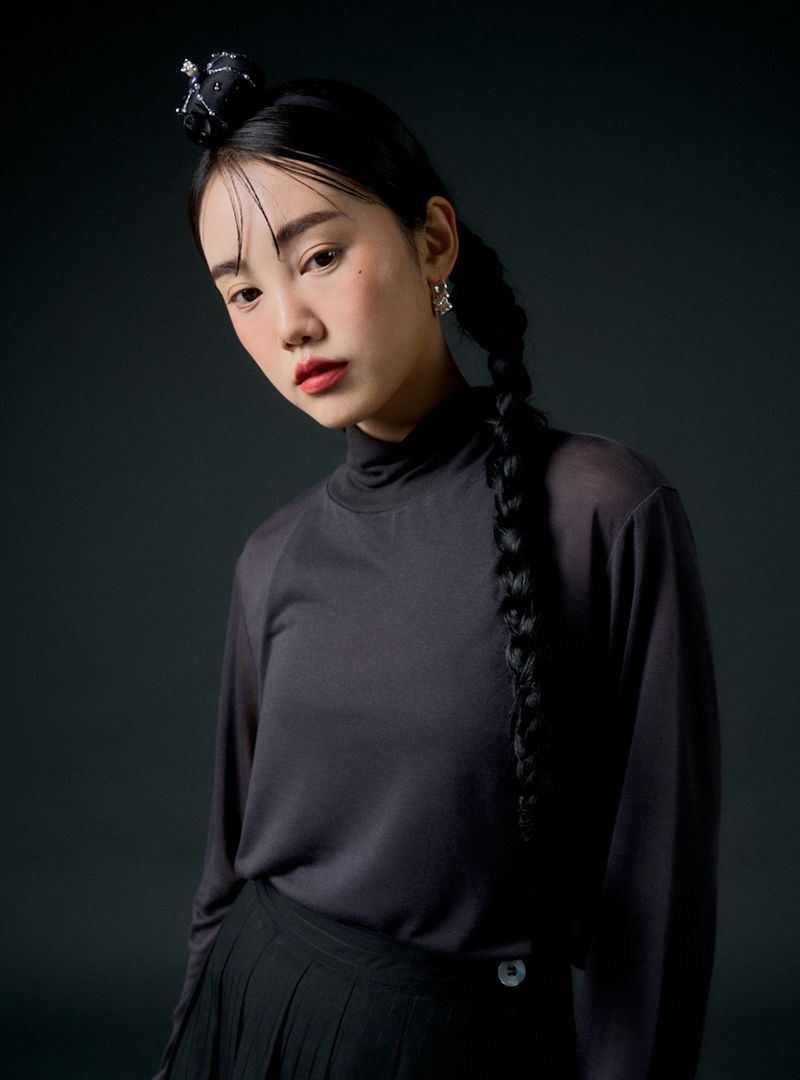 Lucent top (charcoal)