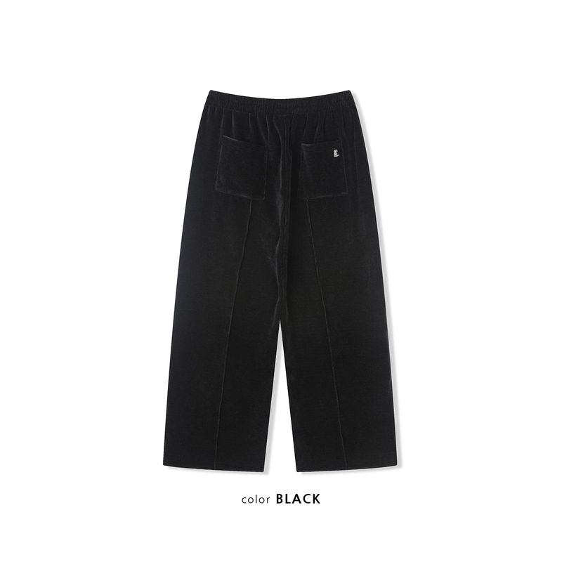 Velvet corduroy line pants(Black)