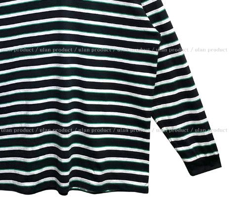 Twoin Stripe Rugby Collar Sweatshirt