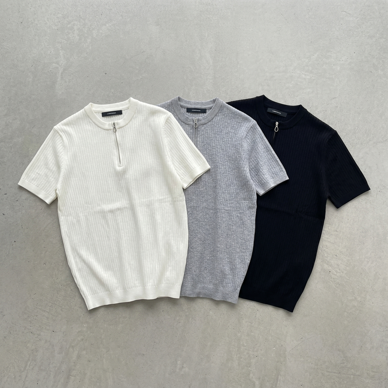 Sharp Silhouette Half-Zip Polo
