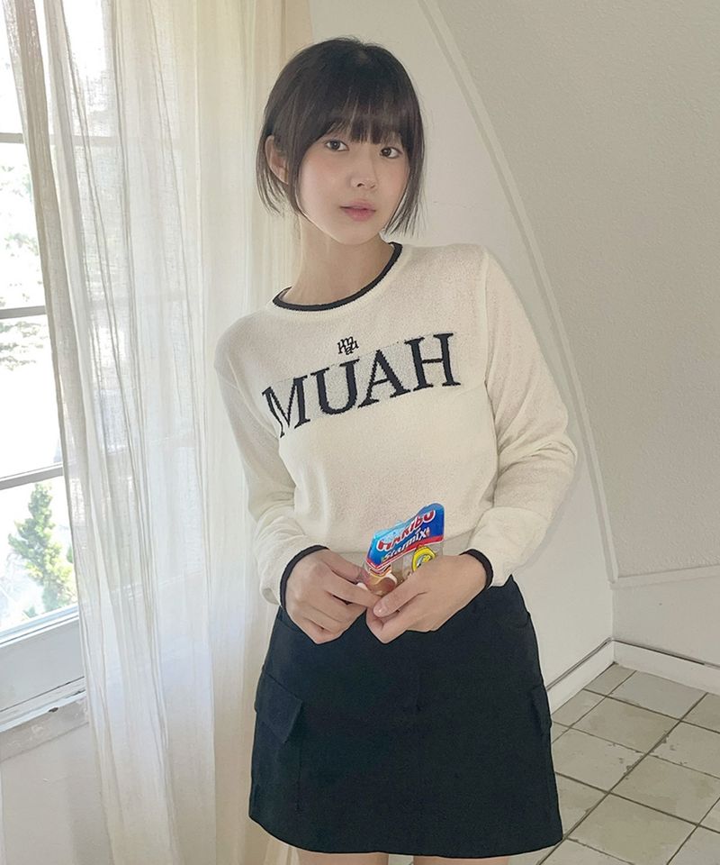 LOGO BOUCLE ROUND KNIT