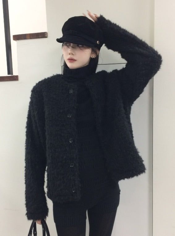 EEUN(イウン)の「Puff Over Boucle Cardigan(Tops)」
