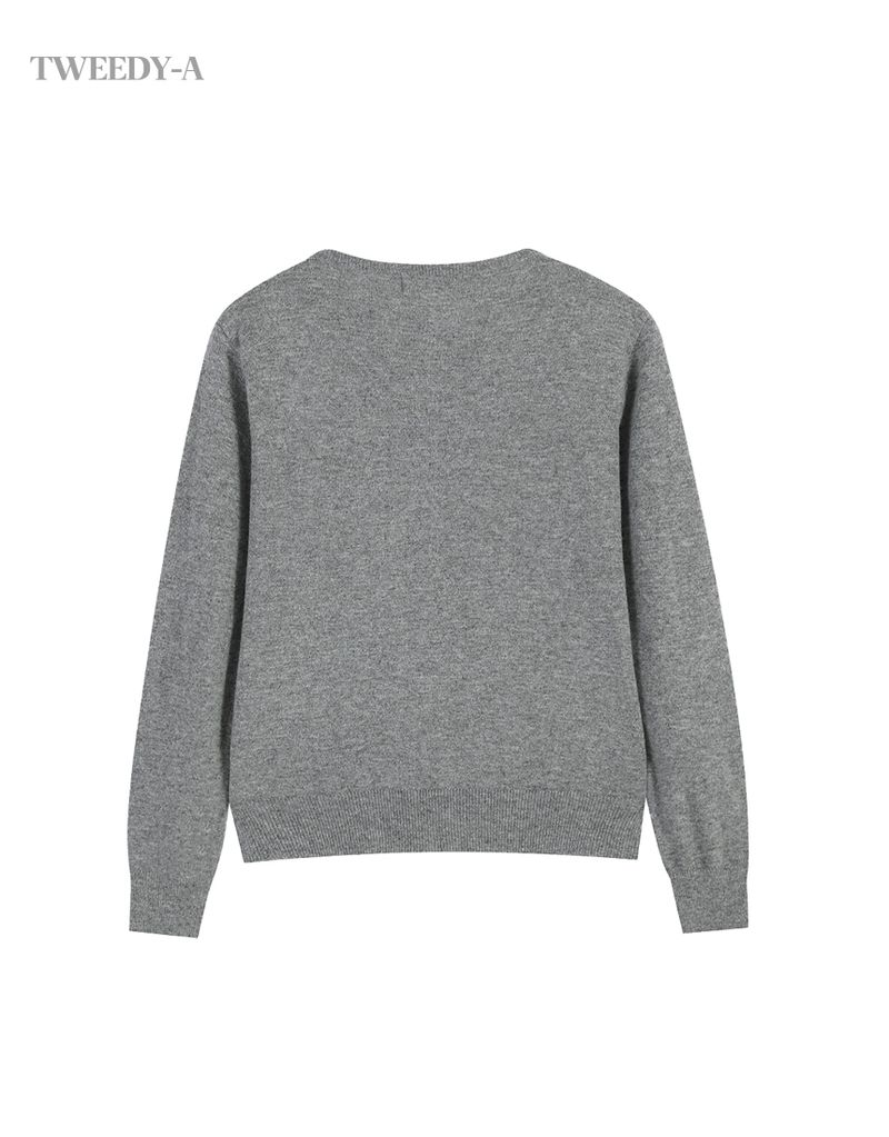 Basic Cashmere Mixed Round Cardigan 6 Colors