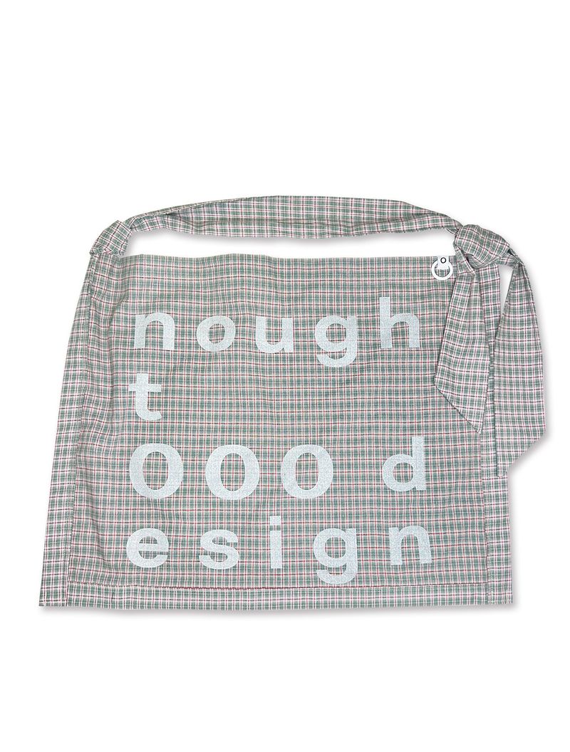 000Design Cotton Check Tie Bag / Mint