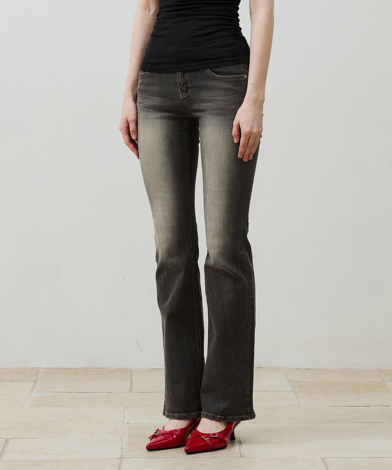 CIEL BOOTCUT DENIM PANTS / BLACK