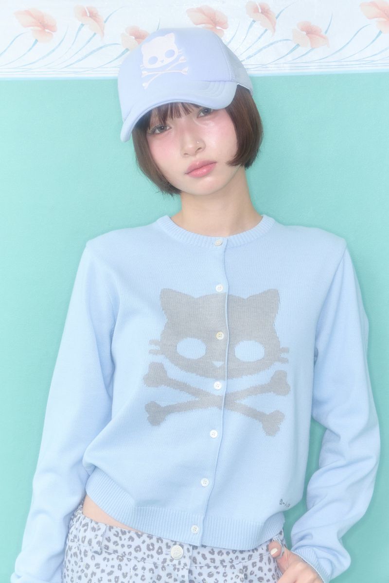 KIRI SKULL TRUCKER CAP (BLUE)