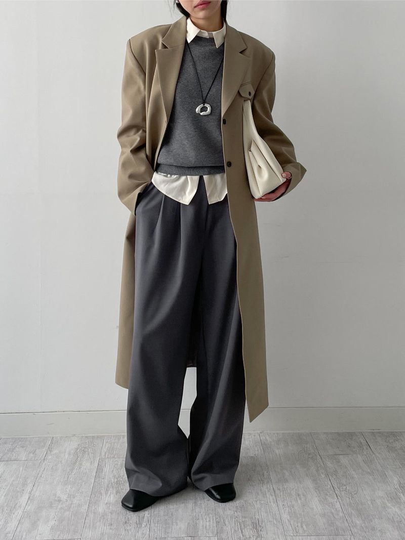 Amy Two Tuck Wide Slacks