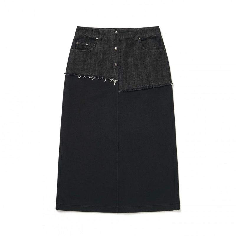 DENIM MIXED TRAING SKIRT