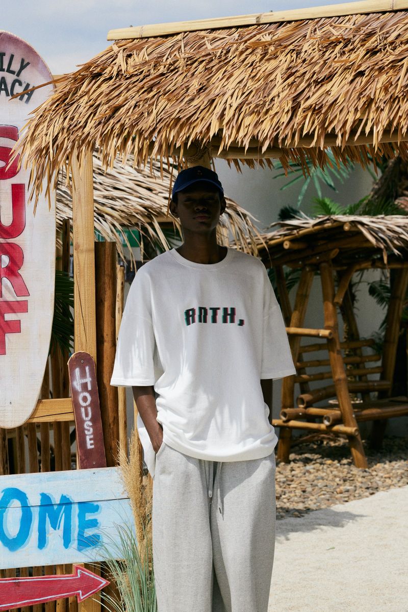 PIXEL PIN-KNIT 1/2 BOX TEE (Off-White)