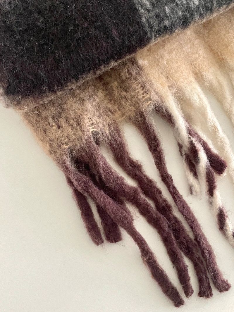 Snowflake long check muffler