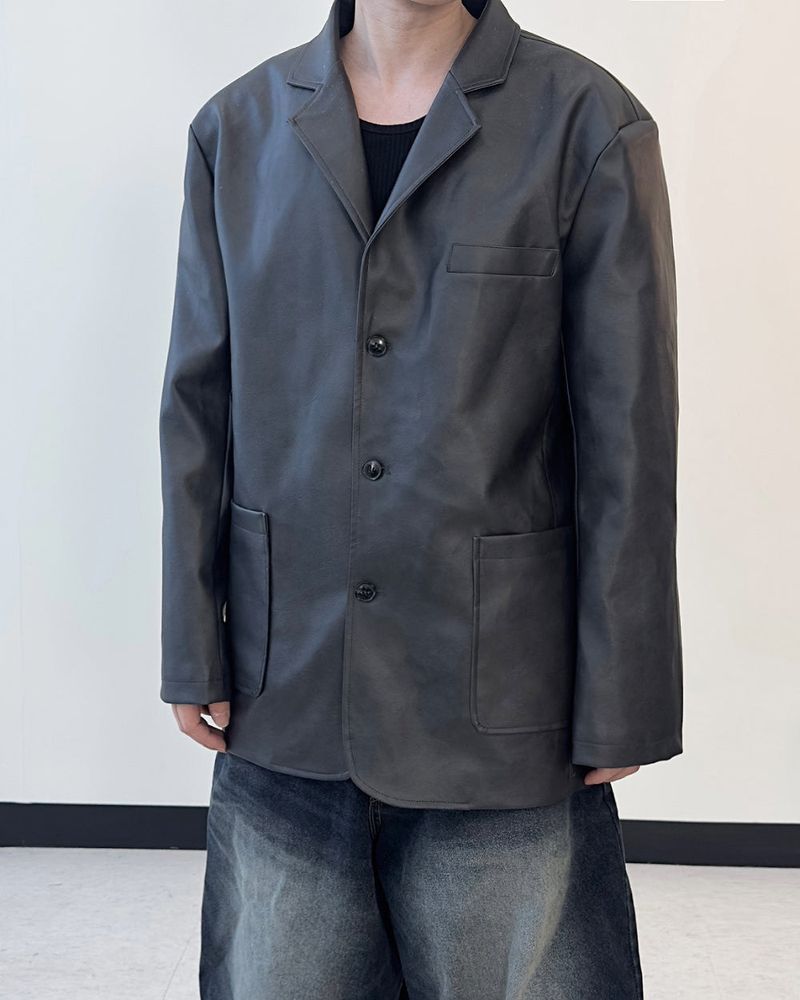 Heritage Leather Blazer Jacket