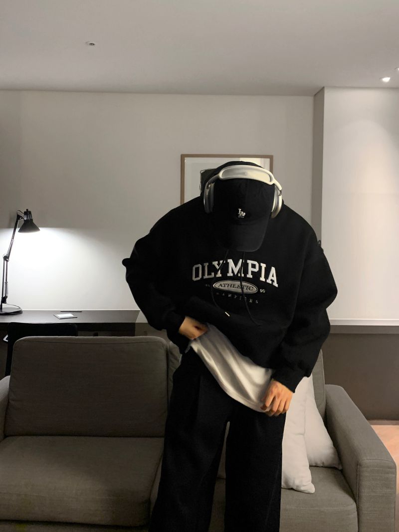 LMN Olympia Embroidery Double Paper Oversized Fit Hooded (6 colors)