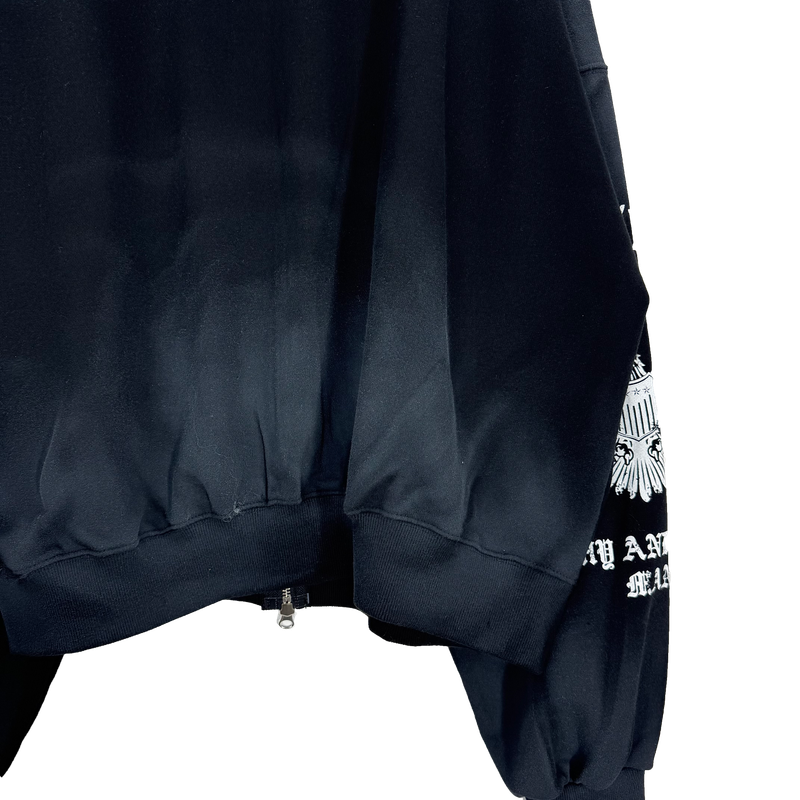 dirty eagle hooded zip-up