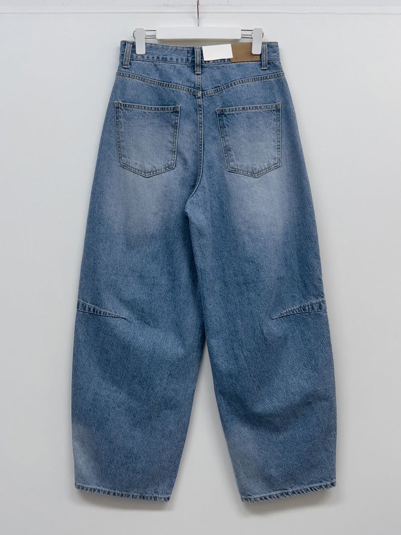 [Unisex] Force 10 Pintuck Wide Denim Pants