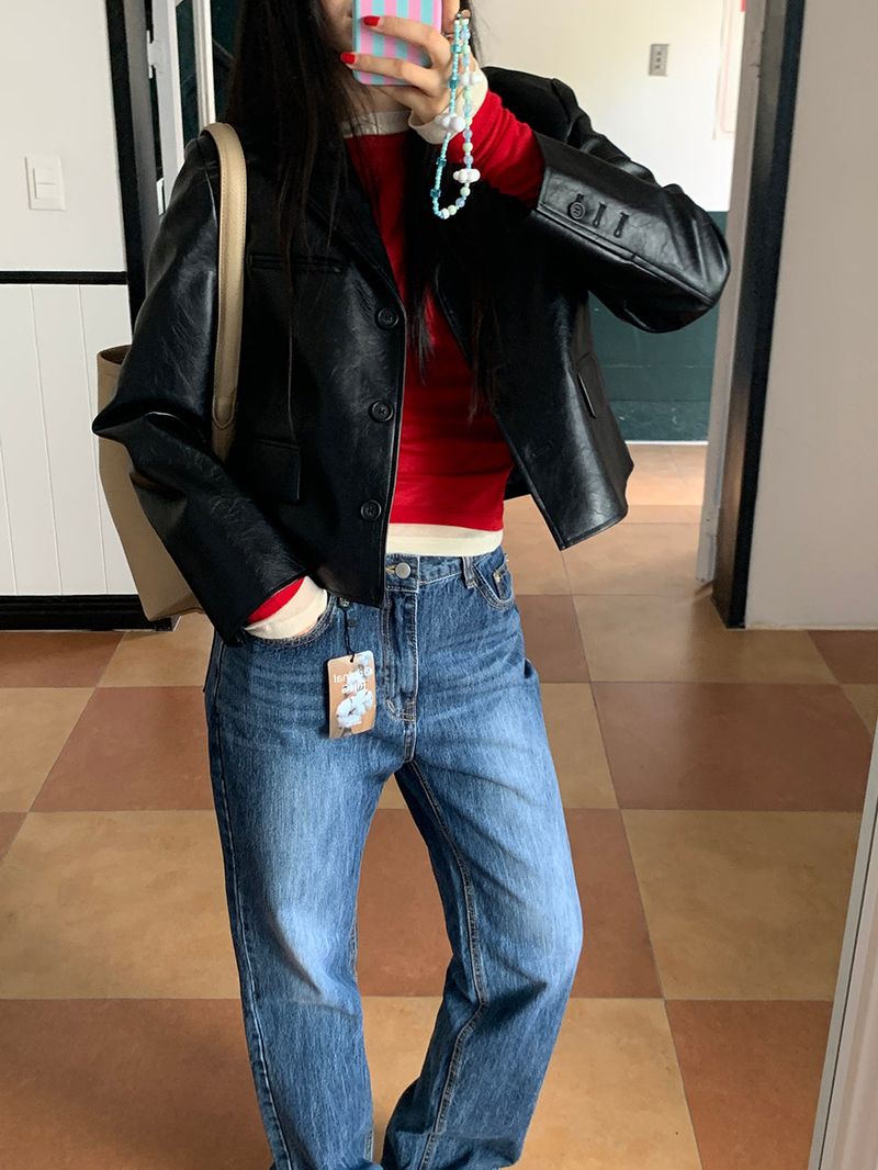 [MADE] Femme Leather Mini Jacket