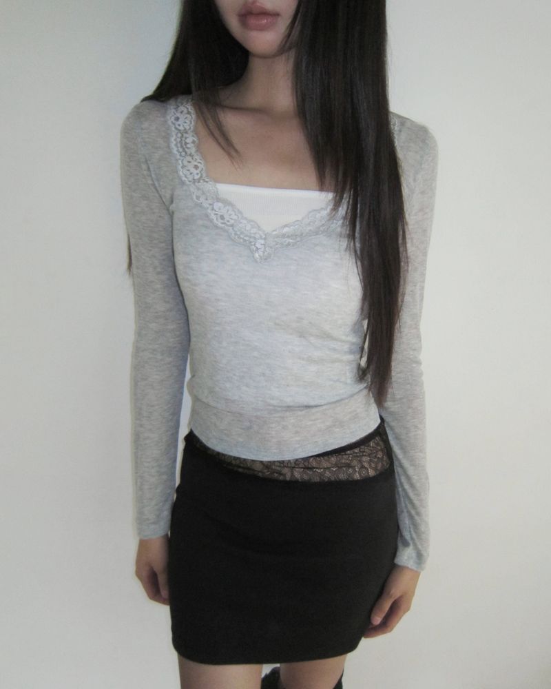Skan Lace Long-Sleeve T-Shirt
