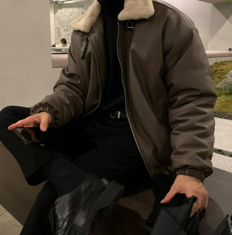 Mirei Leather Mustang Padded Jumper