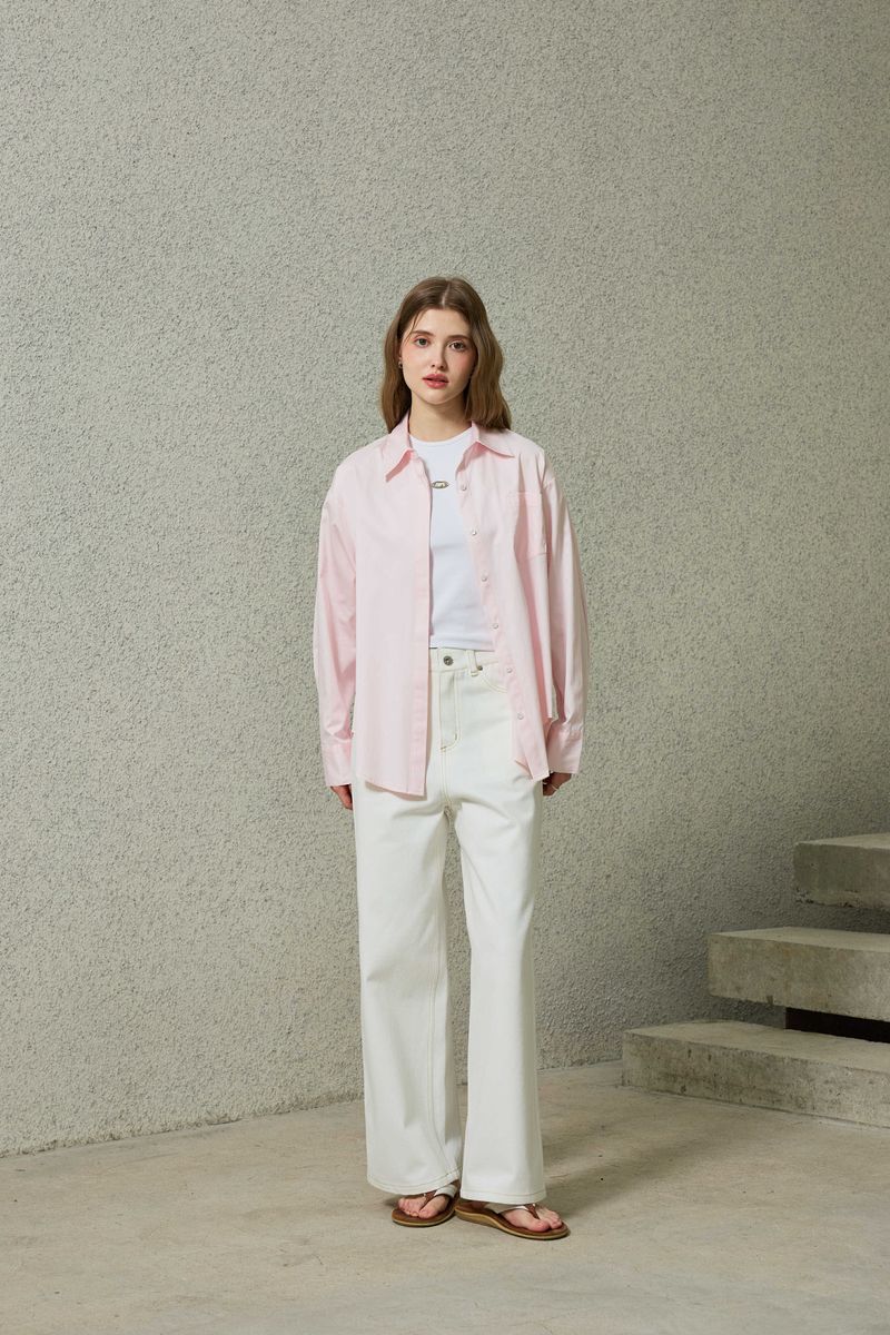 BRIGHT OVERSIZED SHIRT / PINK