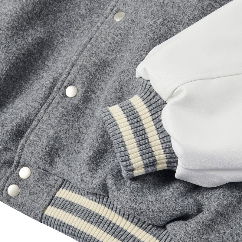Super balloon wool varsity jacket Melange Gray