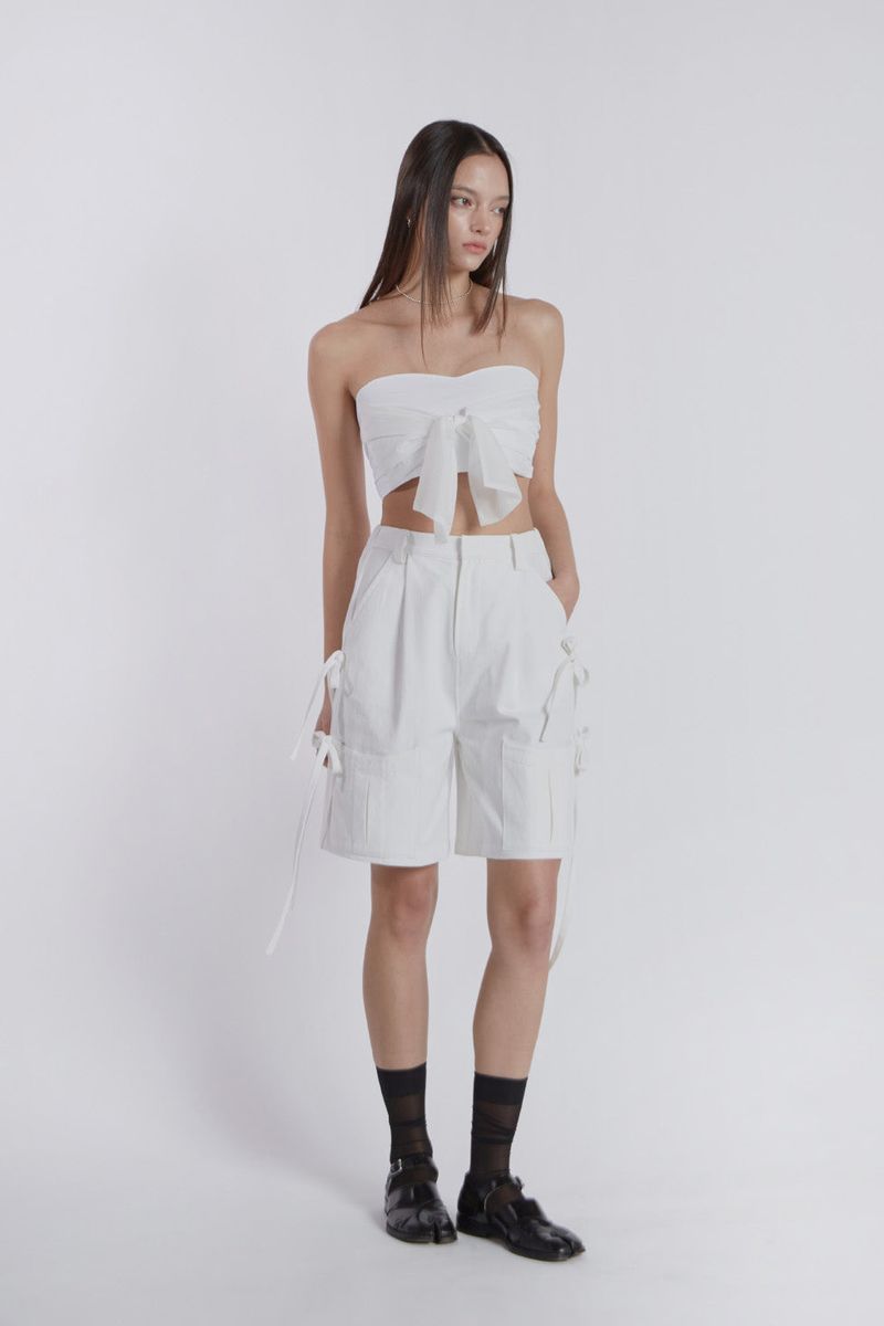 LAYERED KNOT TOP(WHITE)