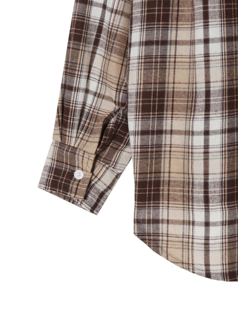 Stern Peach Check Hoodie 3C