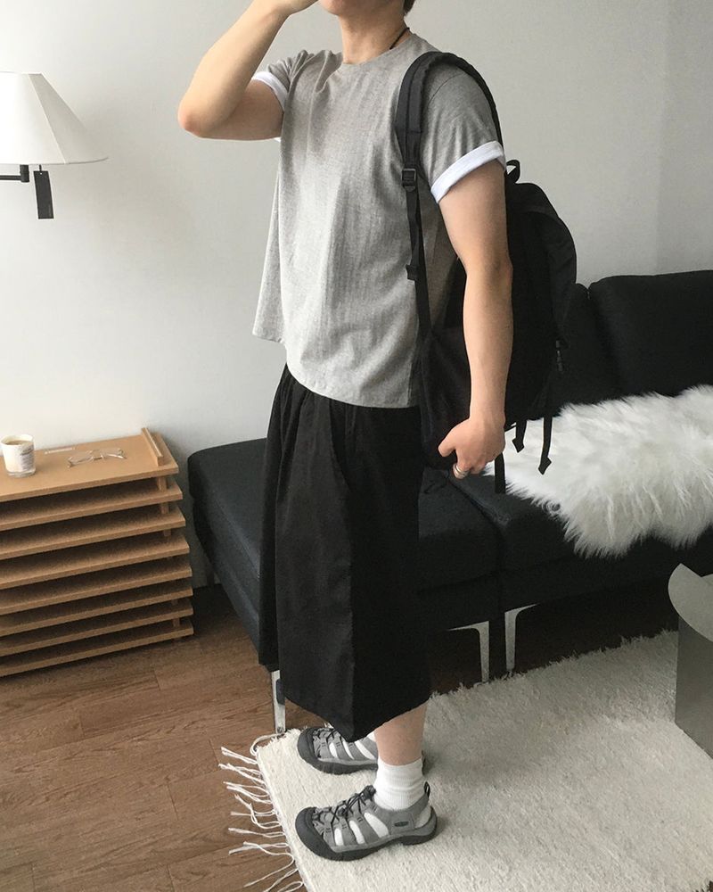 Duet Crop Roll-up Short Sleeve T