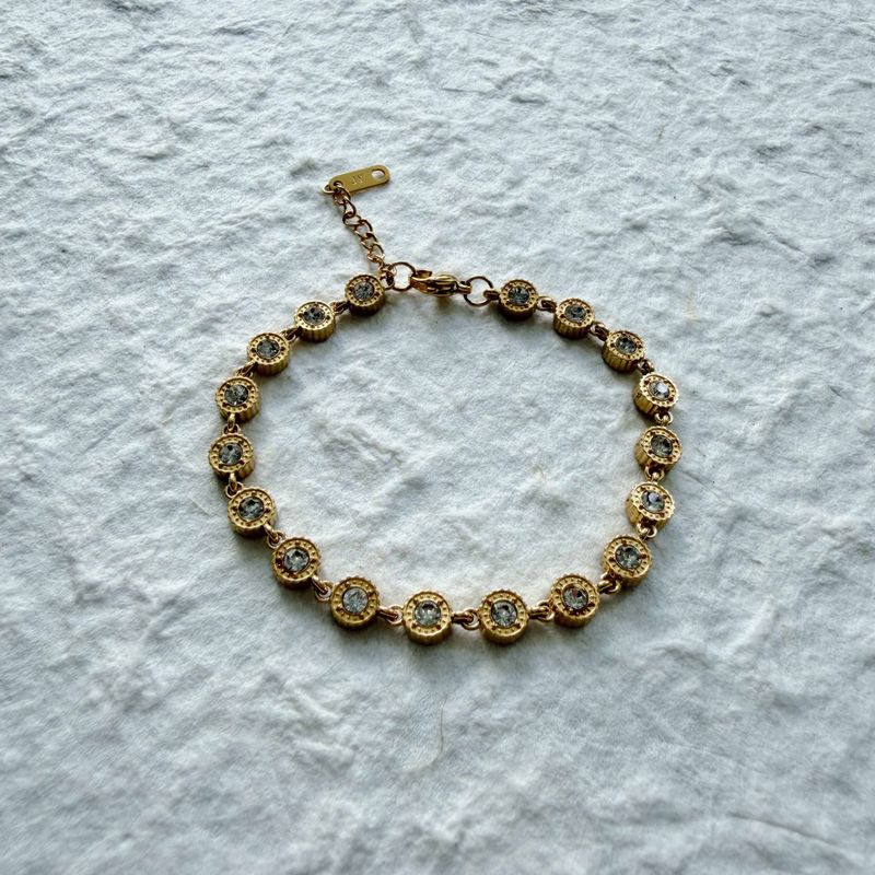 Retro Crystal Emblem Bracelet