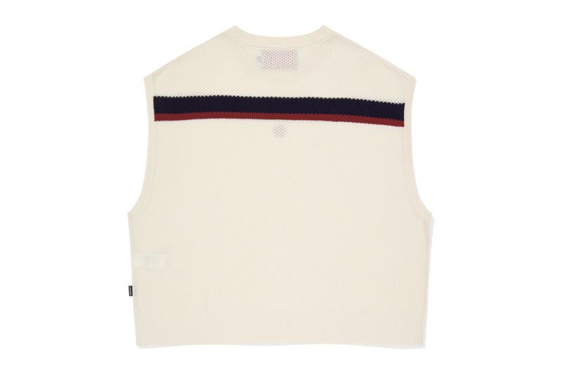 DOUBLE LINE WAFFLE KNIT VEST