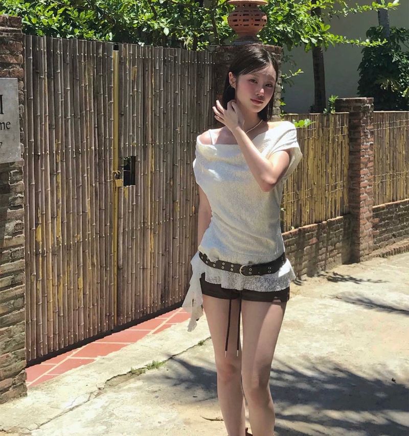 cloudemotion（クラウドエモーション）の「nouveau drape asymmetrical sleeveless top（Tops）」