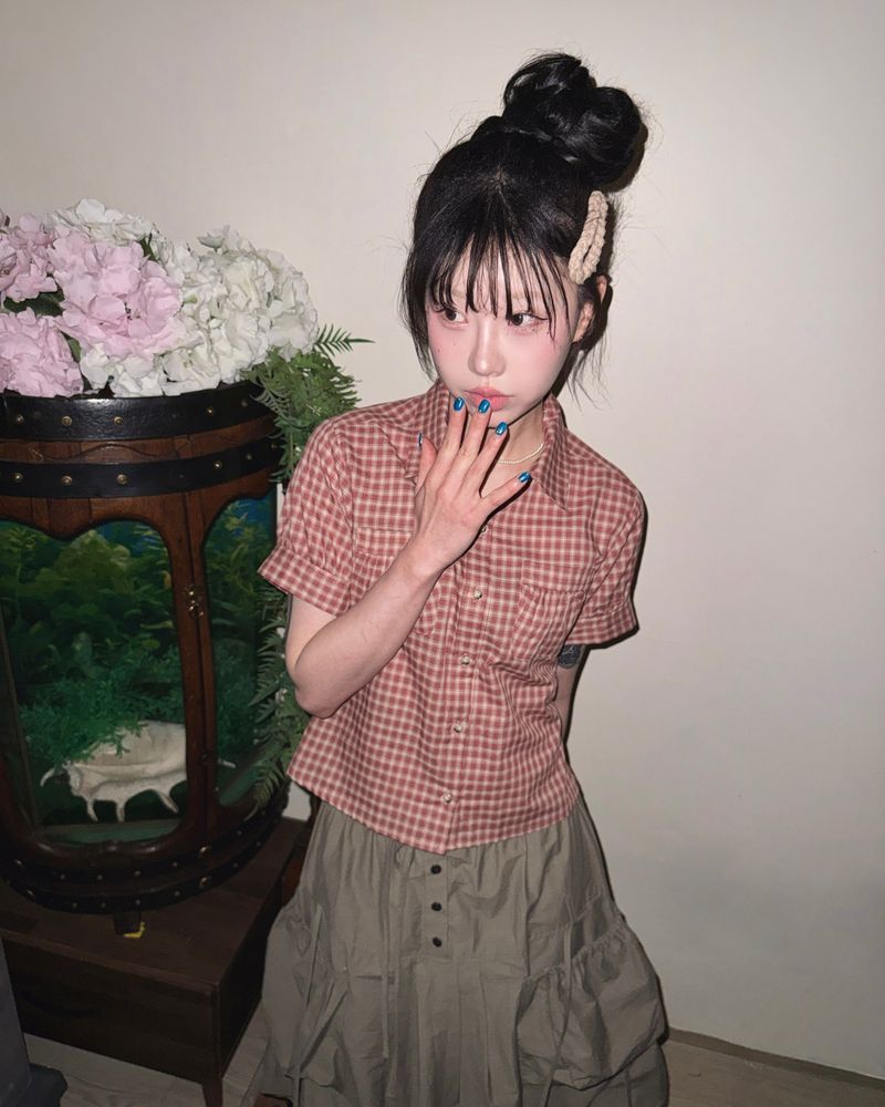 (3color) Frill Around Pocket Balloon Skirt
