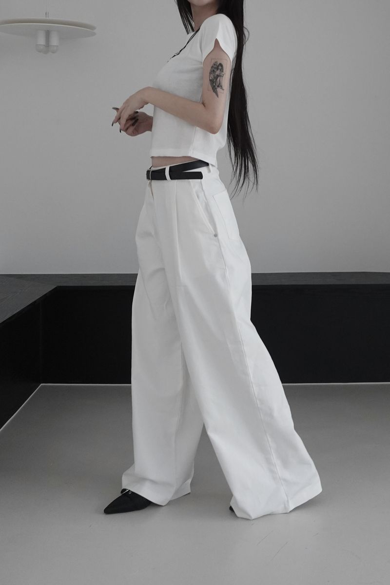 treed basic pants (2color)