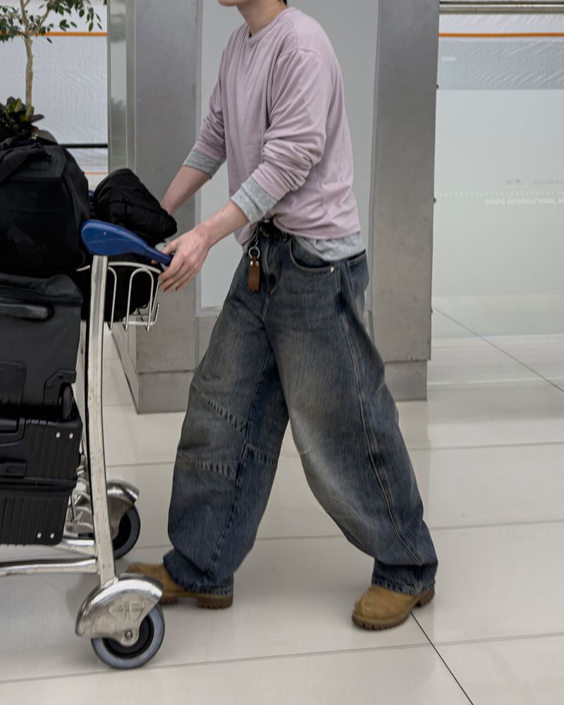 Nova Curved Panel Denim Pants