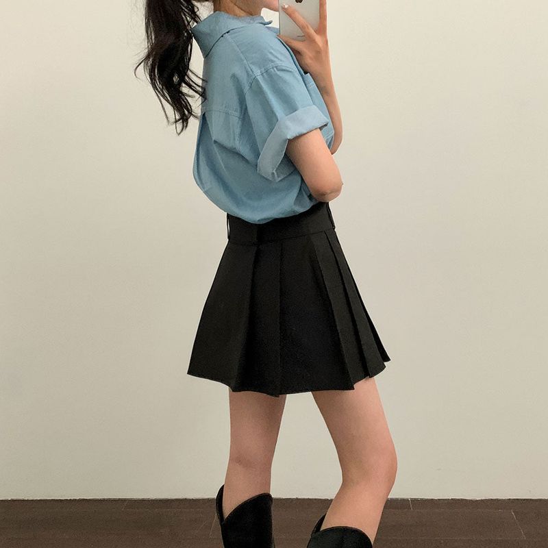 Pleated Mini Skort
