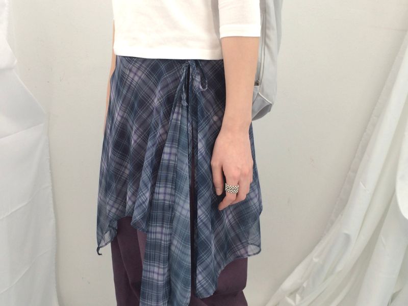 Misty Checkered Layered Skirt